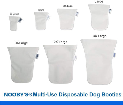 Noobys Multi Use Disposable Dog Booties - 8 Pack