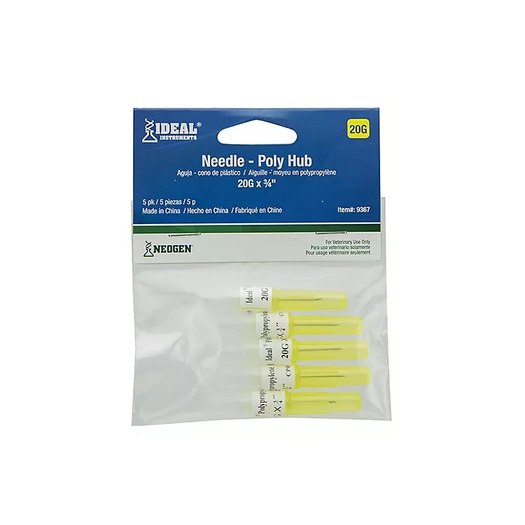 Ideal Polypropylene Hub Needle Pack - 5 Pack