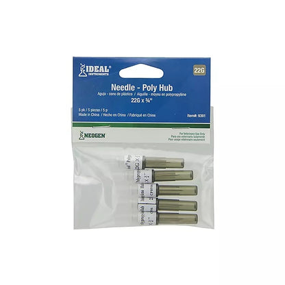 Ideal Polypropylene Hub Needle Pack - 5 Pack