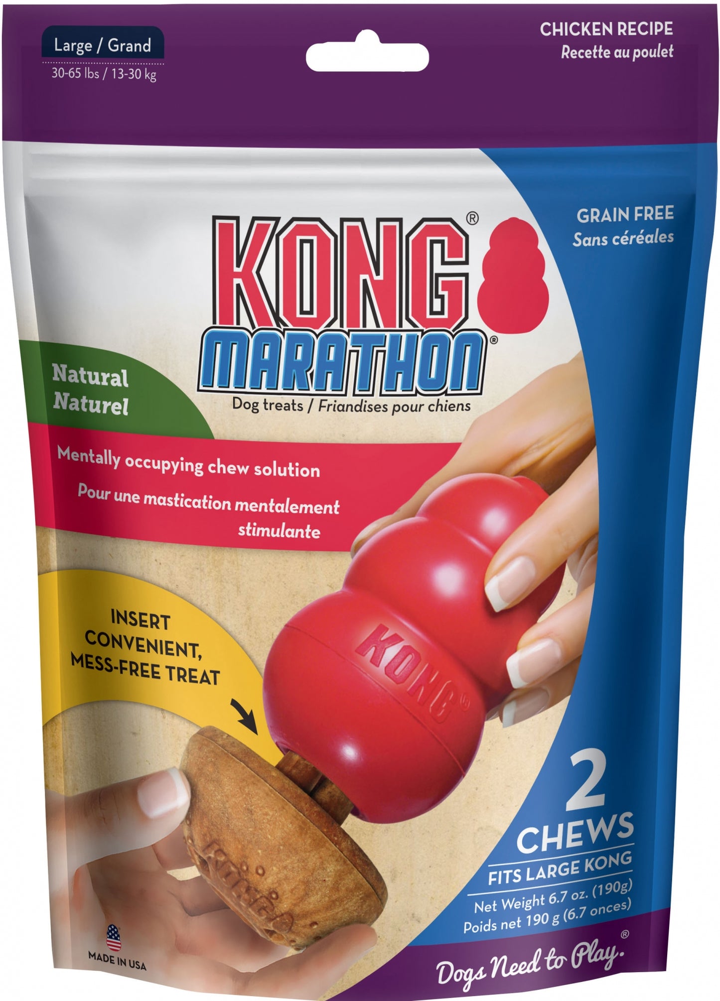 KONG Marathon Chew Dog Treats - 2 Pack