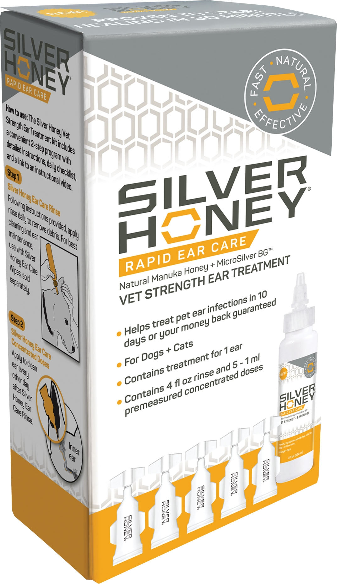 Absorbine Silver Honey Rapid Ear Care Vet Strength Ear Treatment