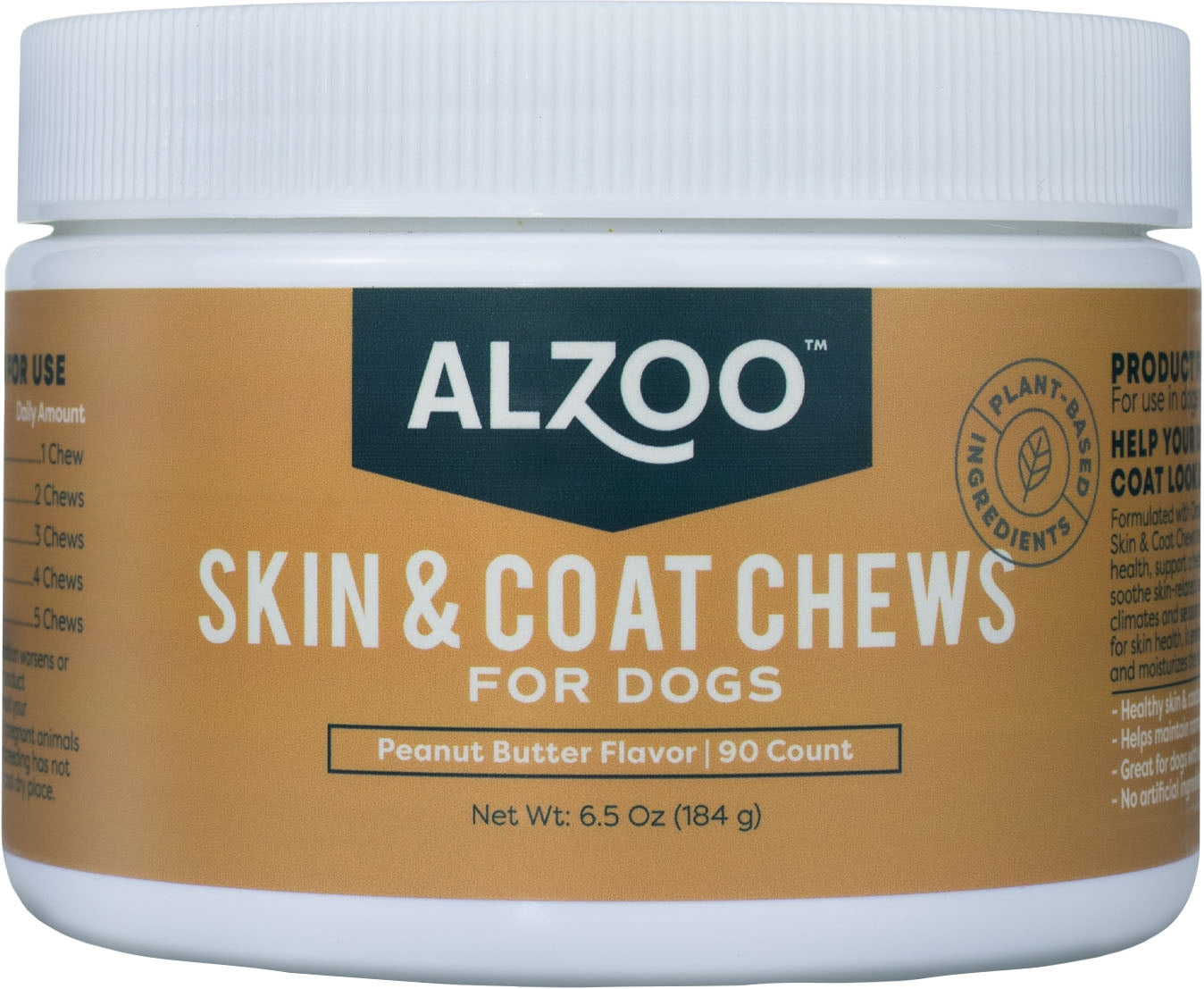 Alzoo Plant-Based Skin & Coat Dog Soft Chews