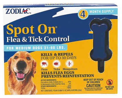 Zodiac Spot On Flea and Tick Control for Dogs