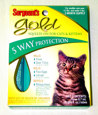 Sergeants Gold Squeeze-On For Cats