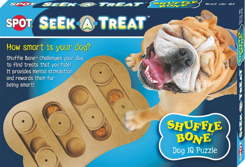 Seek-A-Treat Shuffle Bone Dog IQ Puzzle