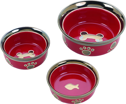 SPOT Ritz Copper Rim Cat Dish