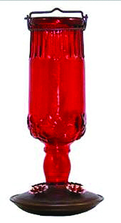 PerkyPet Antique Bottle Glass Hummingbird Feeder