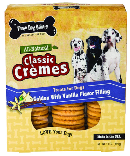 Three Dog Bakery Classic Cremes Golden Cookies