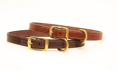 Tory Leather Saddle Stitched Dog Collar