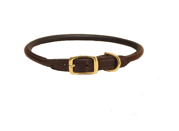 Tory Leather Rolled Leather Dog Collar