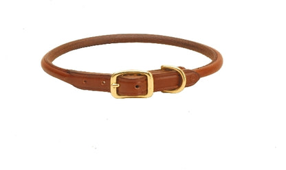 Tory Leather Rolled Leather Dog Collar