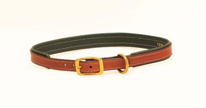 Tory Leather 2-Tone Padded Leather Dog Collar