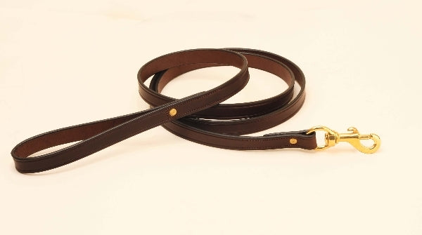 Tory Leather Plain Creased Leather Dog Leash