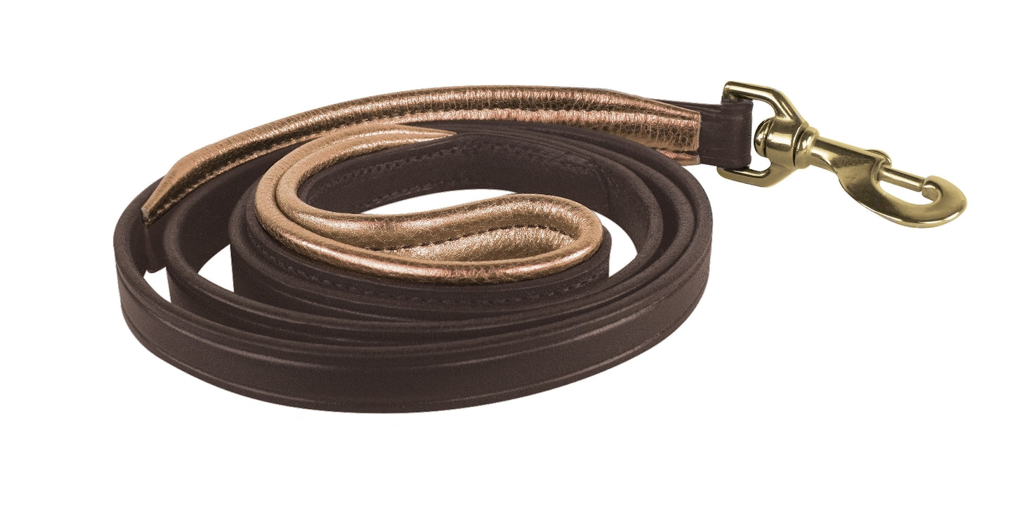 Perri's Metallic Padded Leather Dog Leash