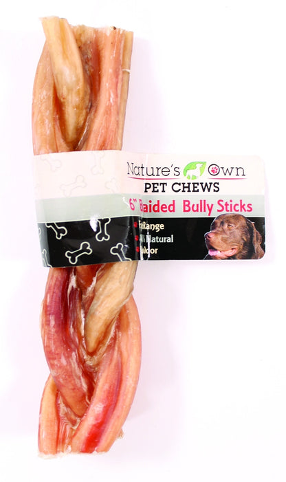 Nature's Own Pet Chews Braided Bully Stick