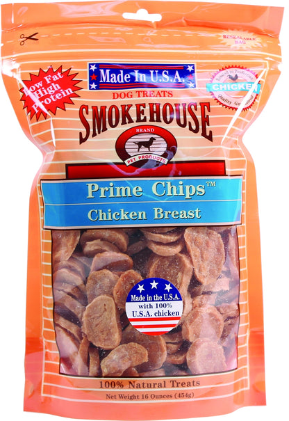 Smokehouse USA Prime Chips Dog Treats Resealable Bag