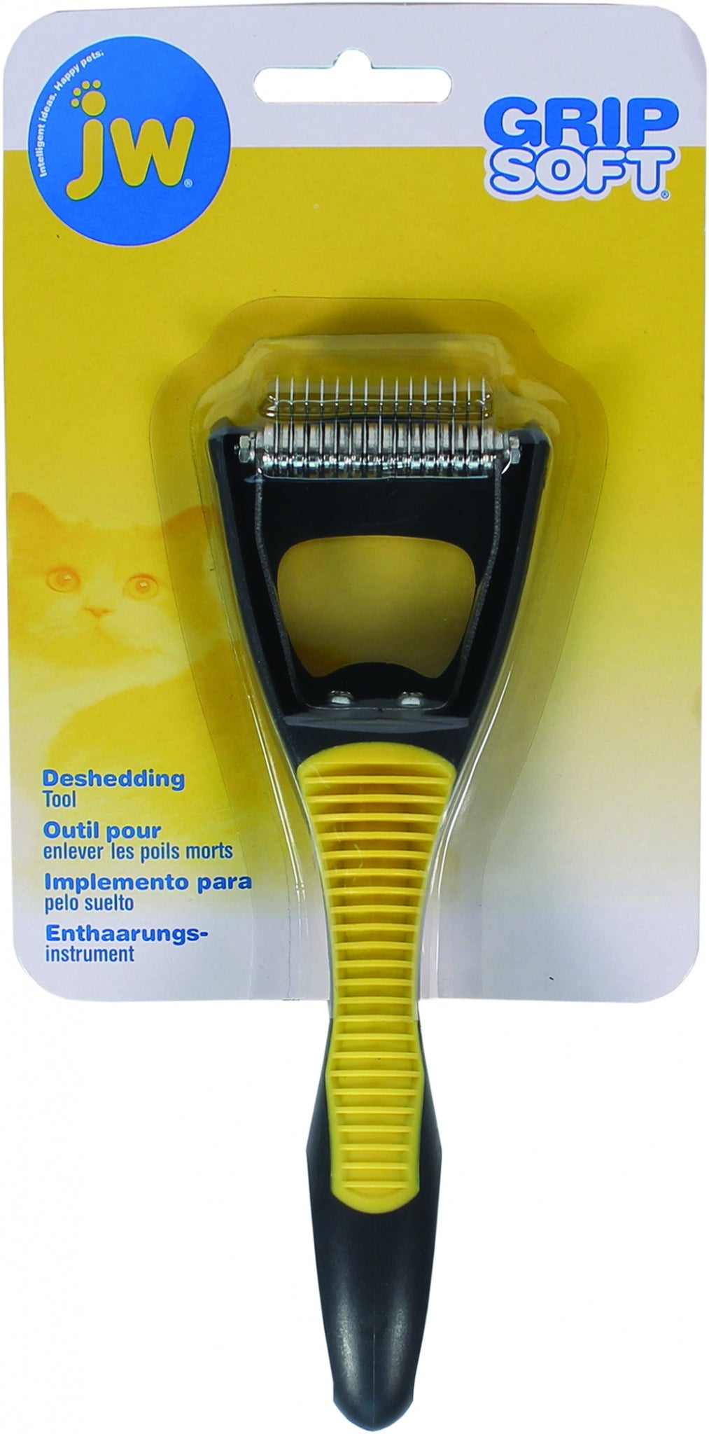 jw Pet Grip Soft Cat Deshedding Tool