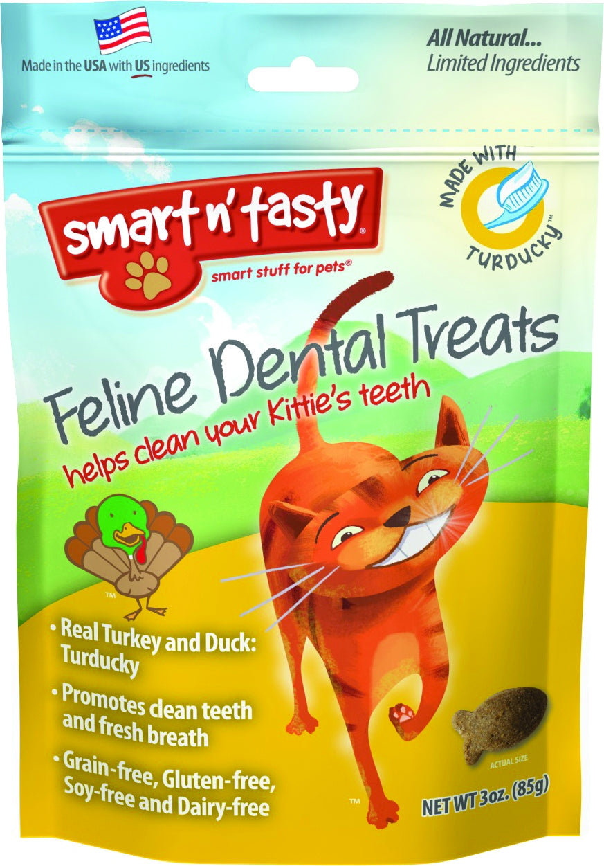 Smart 'N Tasty Feline Dental Grain Free Treats - Turkey/Duck