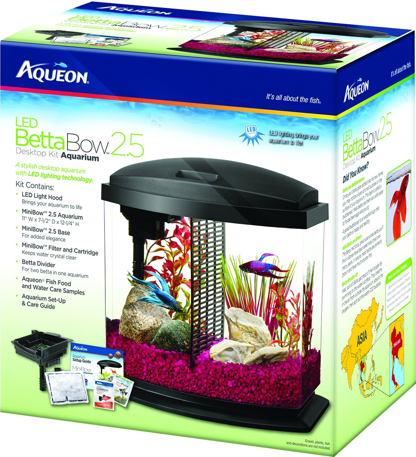 Aqueon LED Betta Bow Desktop Kit Aquarium