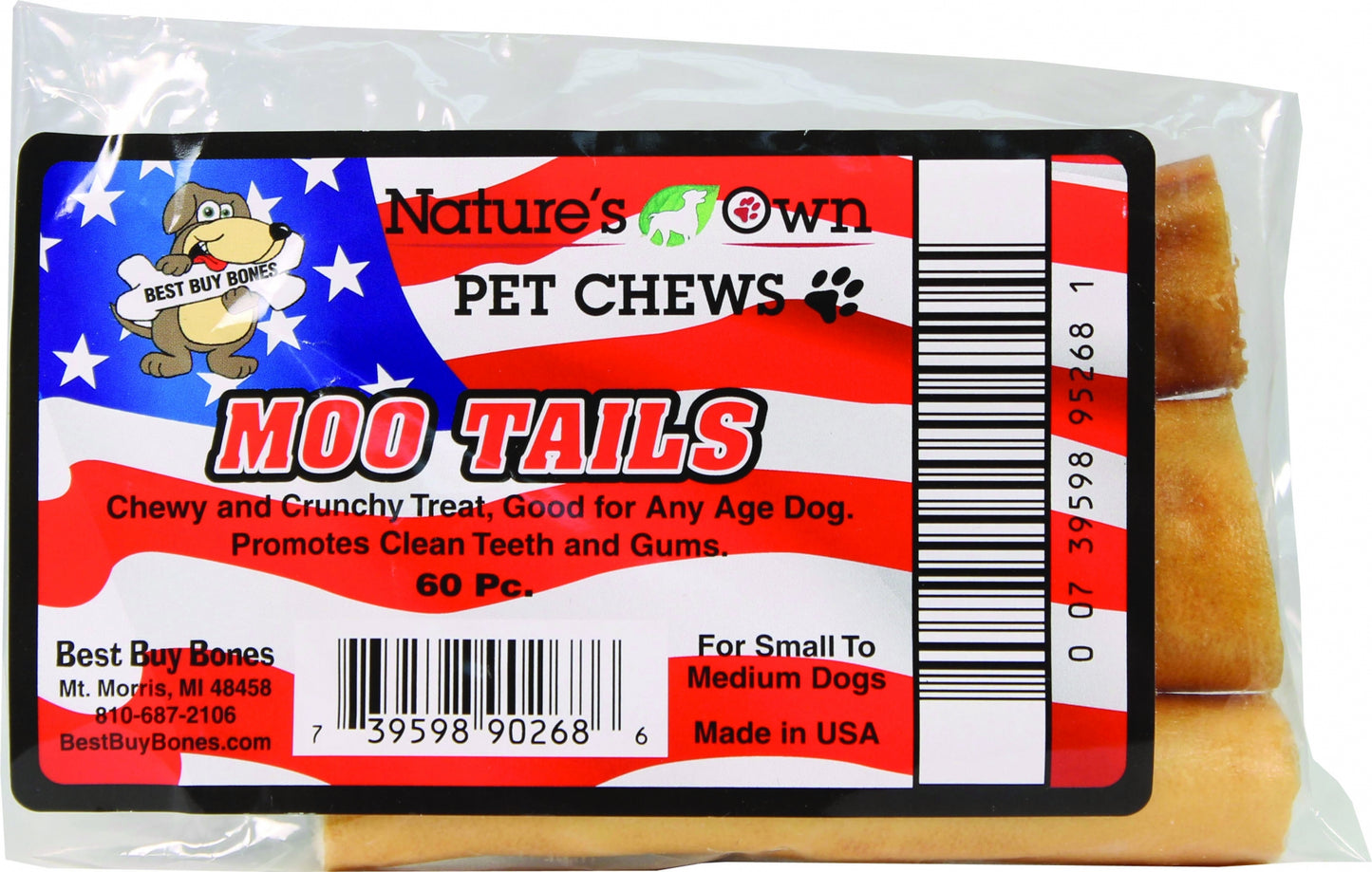 Nature's Own Moo Tails Dog Chew - Singles