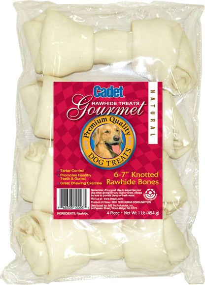 Cadet Rawhide Knotted Bone 6-7'' Value Pack