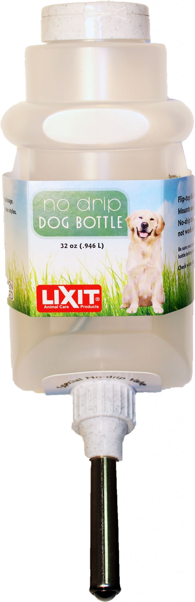 Lixit Flip Top No Drip Dog Water Bottle