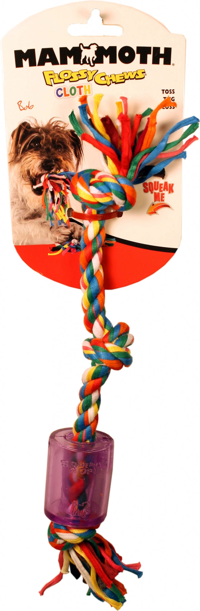 Mammoth Pet Products Cloth Squeaky Rope Tpr