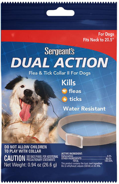 Sergeant''S Dual Action Flea & Tick Collar For Dogs