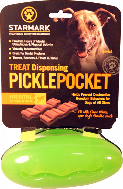 Starmark Pickle Pocket Treat Dispensing Toy