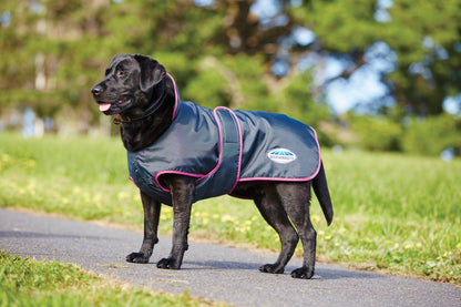 Weatherbeeta Windbreaker 420D Deluxe Dog Coat - Black/Boysenberry