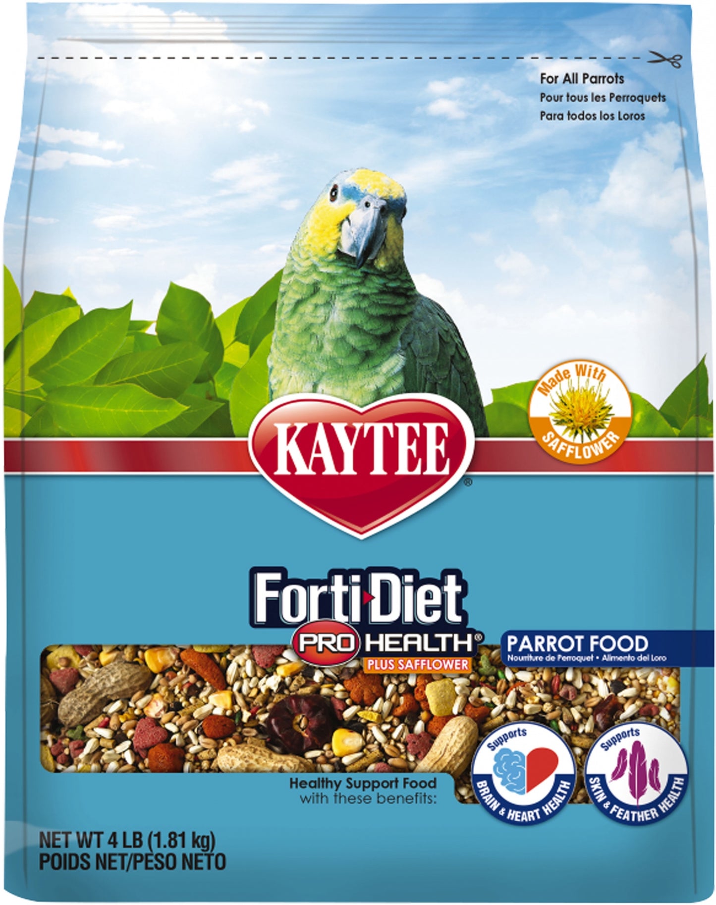 Kaytee FDPH Feather Parrot With Safflower